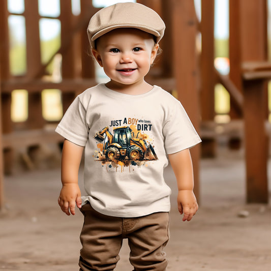 Boy Who Loves Dirt Toddler Tee