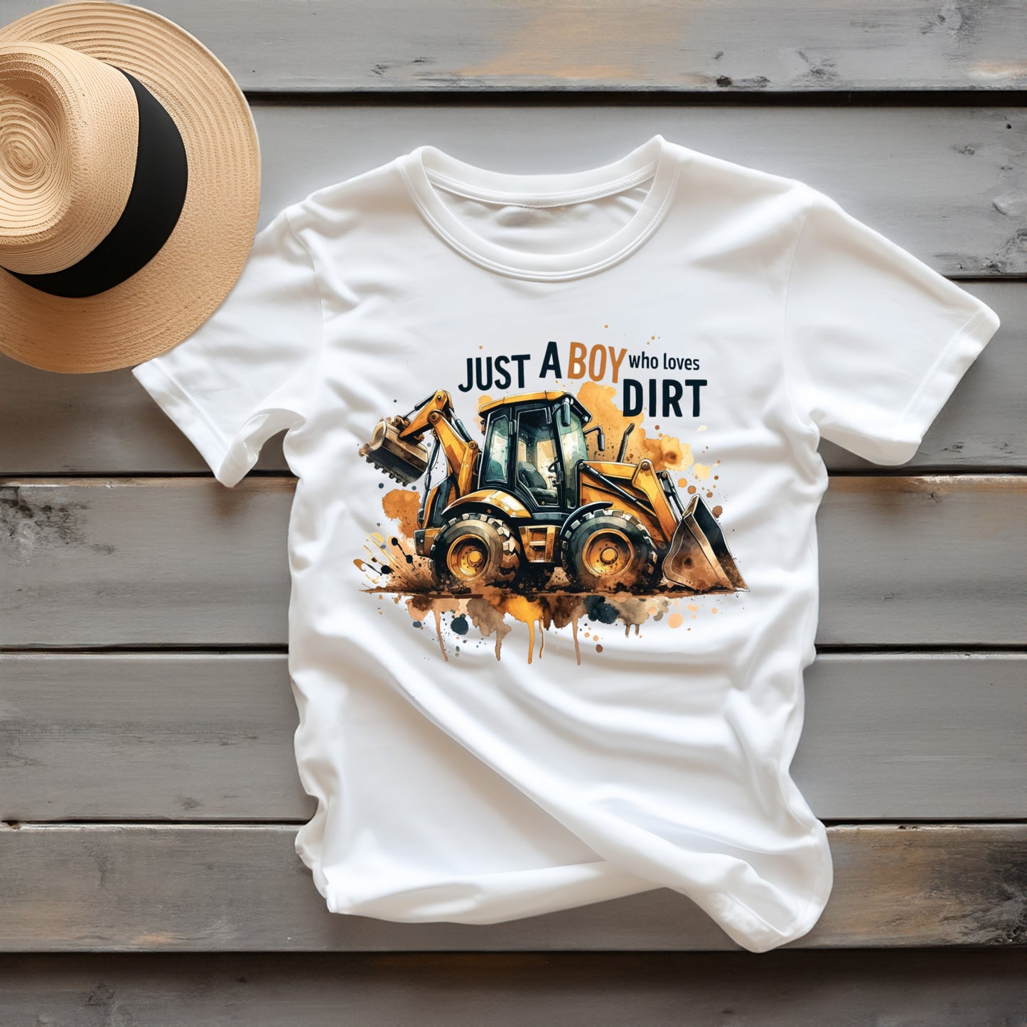 Boy Who Loves Dirt Kid's T-Shirt